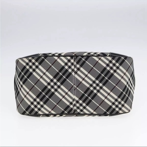 BURBERRY Nova Check Blue Label Hand Bag Nylon Black Silver - EUC - Picture 5 of 13